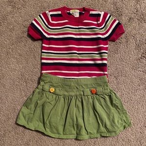 Crazy 8 sweater & skirt / skort size xs / 4